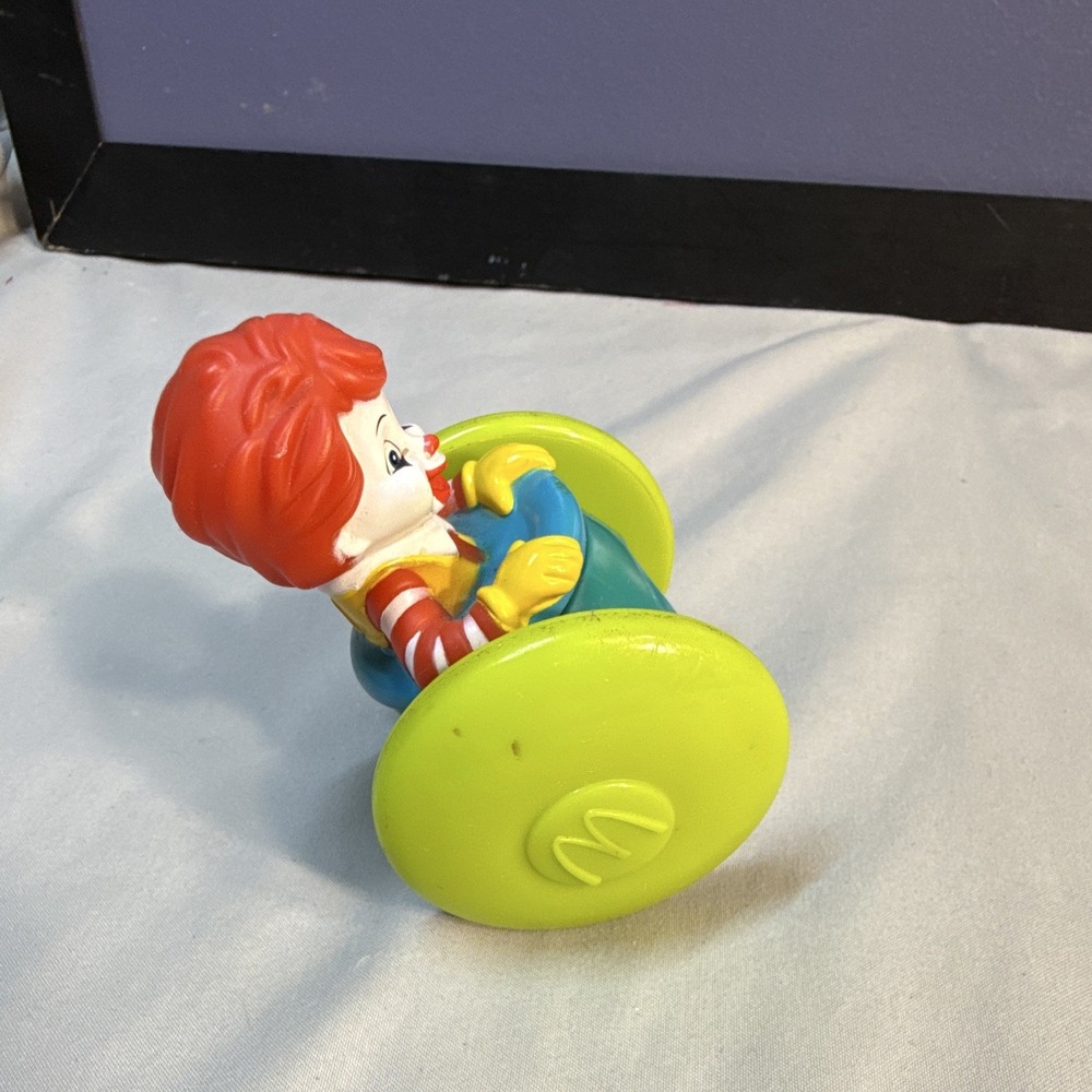 McDonald's Ronald McDonald Toy Figure 2006 w/ Wheels Blue Green Red Yellow - Picture 3 of 8